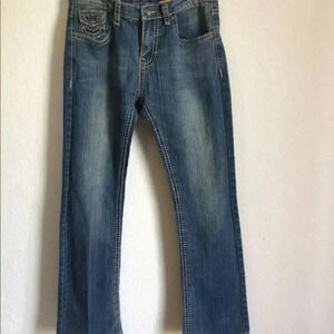 True Religion Cora Mid Rise Straight Jeans